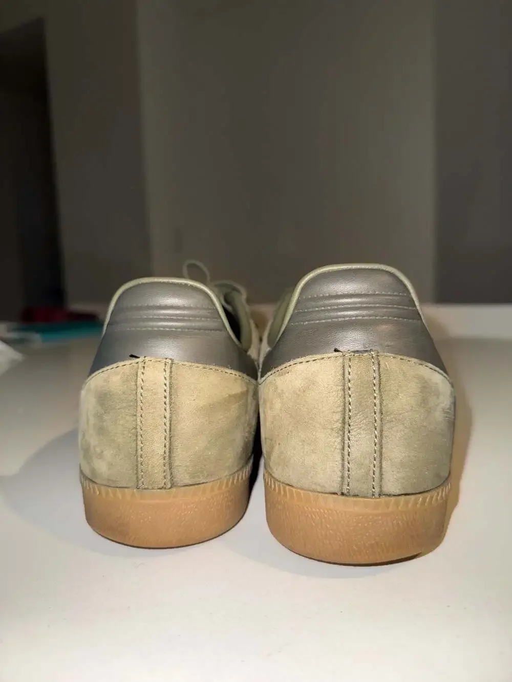 adidas Samba OG Olive Strata Suede Gum Sole Sneakers Size 14